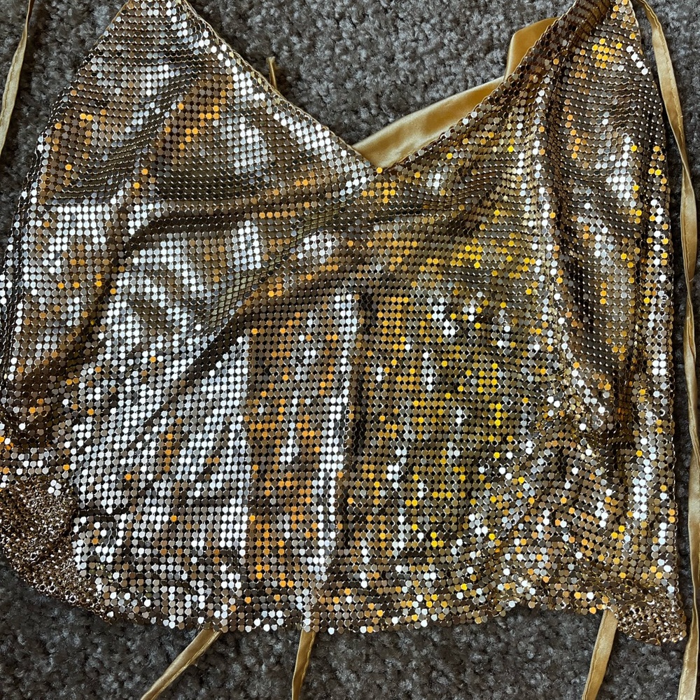 Edikted Gold Sequin Cami
